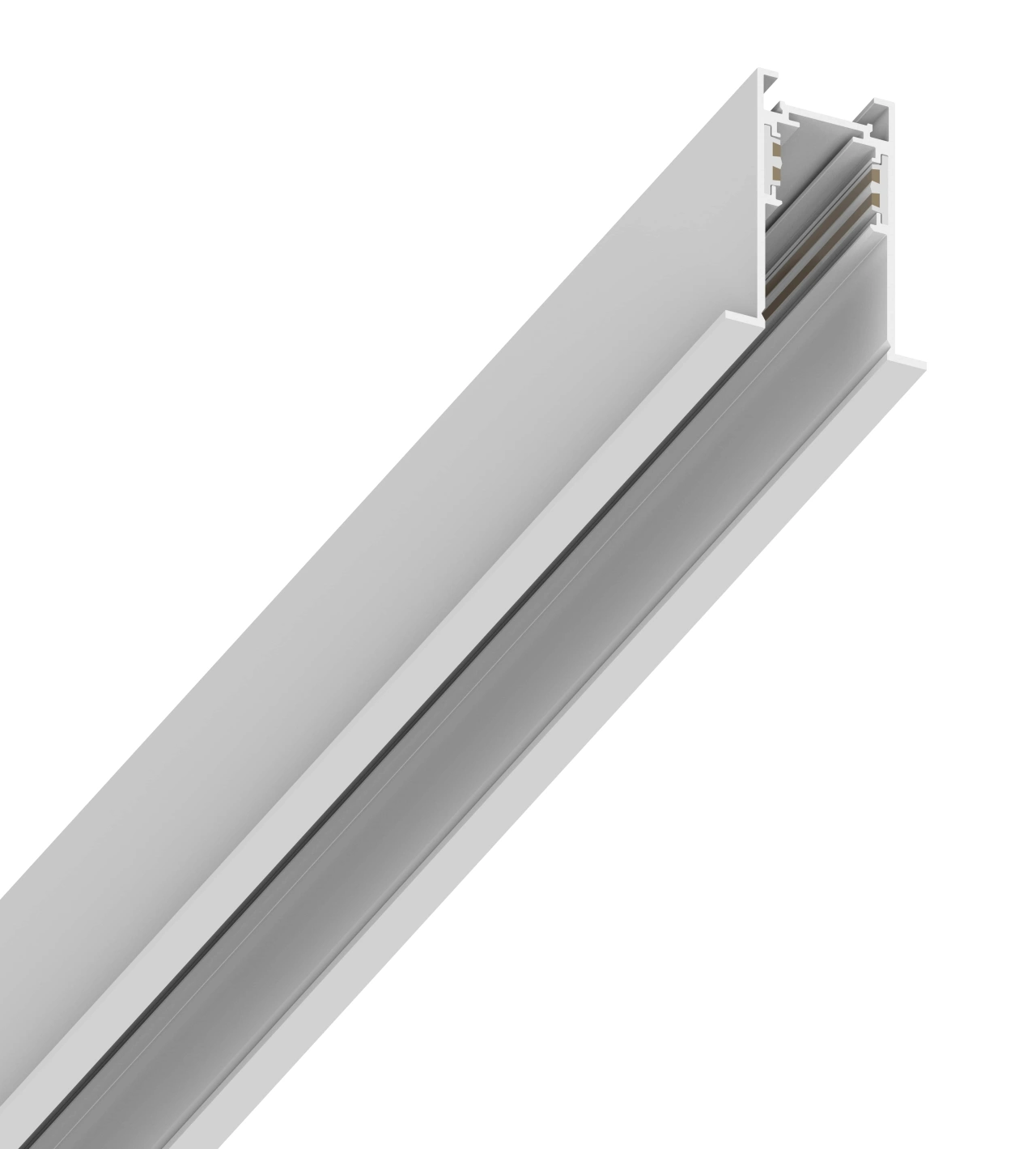 48V RECESSED FRAME TRACK 2000MM WHITE