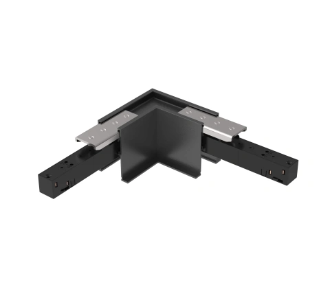 48V RECESSED TRACK L-CORNER HOR. BLACK