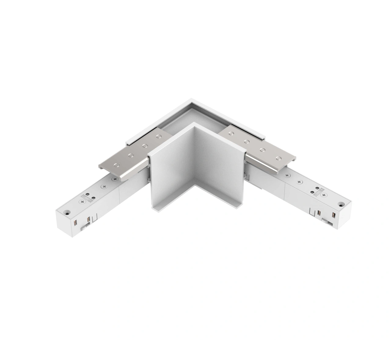 48V RECESSED TRACK L-CORNER HOR. WHITE