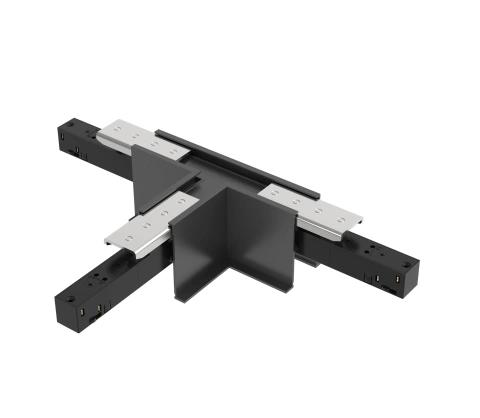 48V RECESSED TRACK T-CONNECTOR BLACK