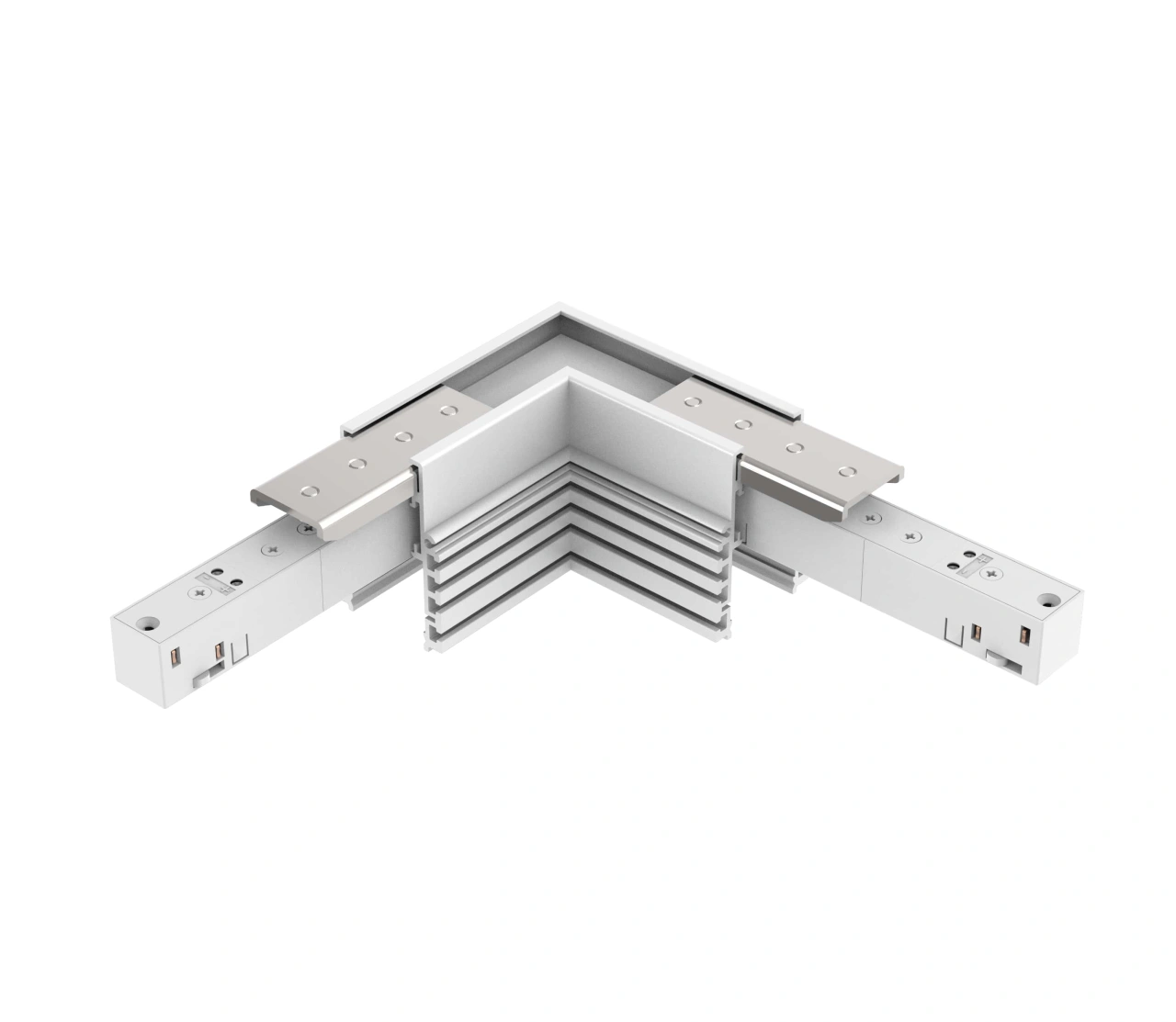 48V FRAMELESS TRACK L-CORNER HOR. WHITE