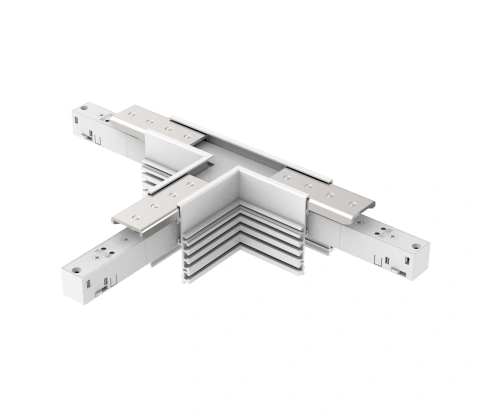 48V FRAMELESS TRACK T-CONNECTOR WHITE