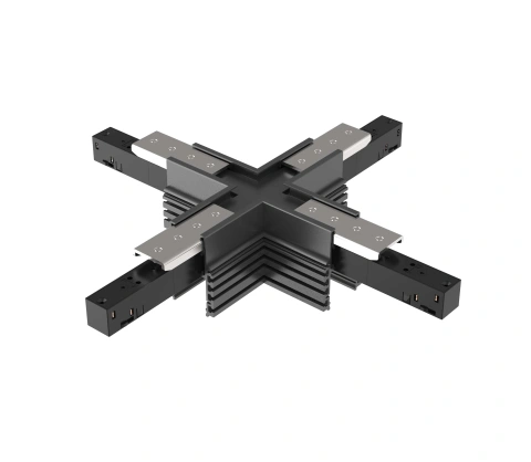 48V FRAMELESS TRACK X-CONNECTOR BLACK