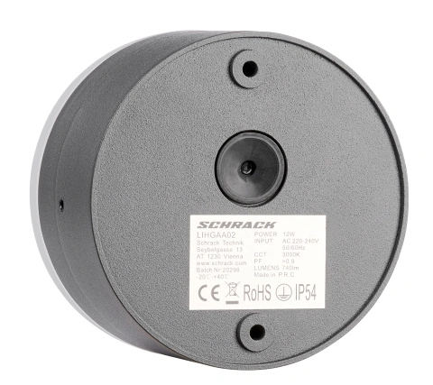 Zelda LED Round Large 12W 740lm 3000K ECG IP54 antracit_5