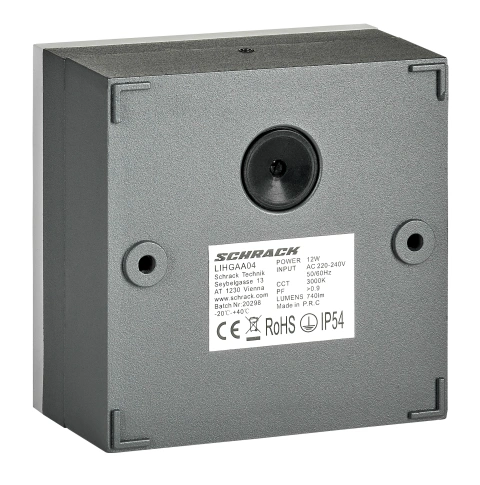 Zelda LED Square Large 12W 740lm 3000K ECG IP54 antracit_3