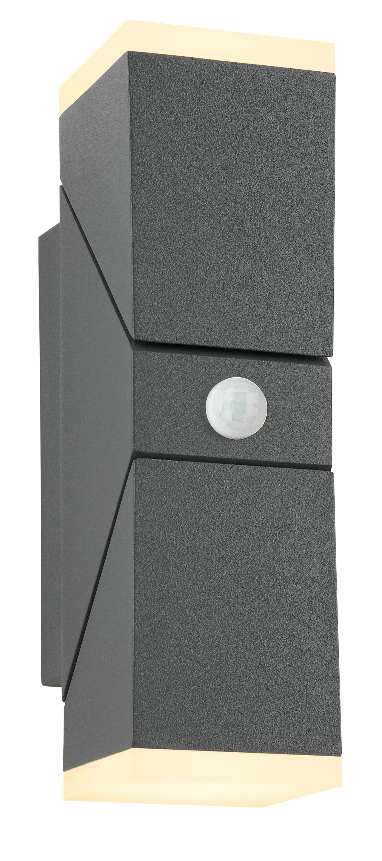 Evo LED Square Up/Down PIR 12,5W 750lm 3000K IP54 antracit