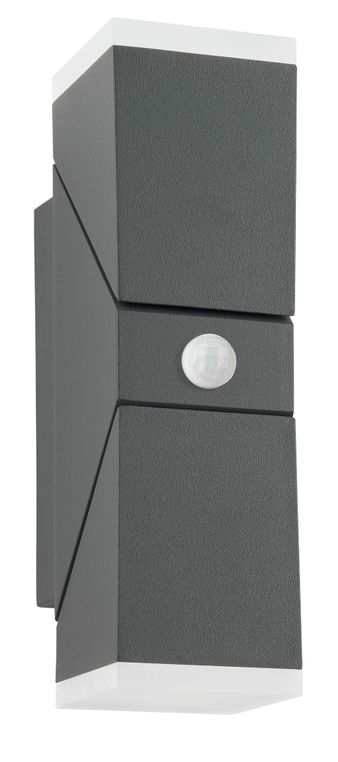 Evo LED Square Up/Down PIR 12,5W 750lm 3000K IP54 antracit_1