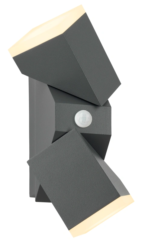 Evo LED Square Up/Down PIR 12,5W 750lm 3000K IP54 antracit_2