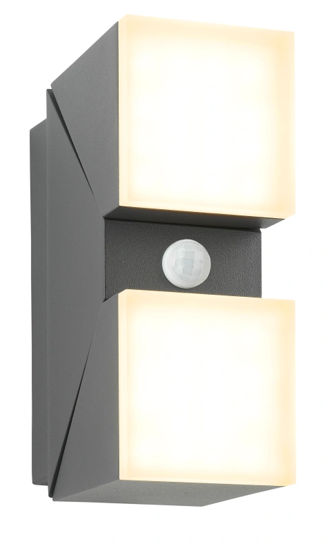 Evo LED Square Up/Down PIR 12,5W 750lm 3000K IP54 antracit_3