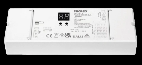 Dali DT8 PWM Dimmer 5-Channel, 12-48VDC