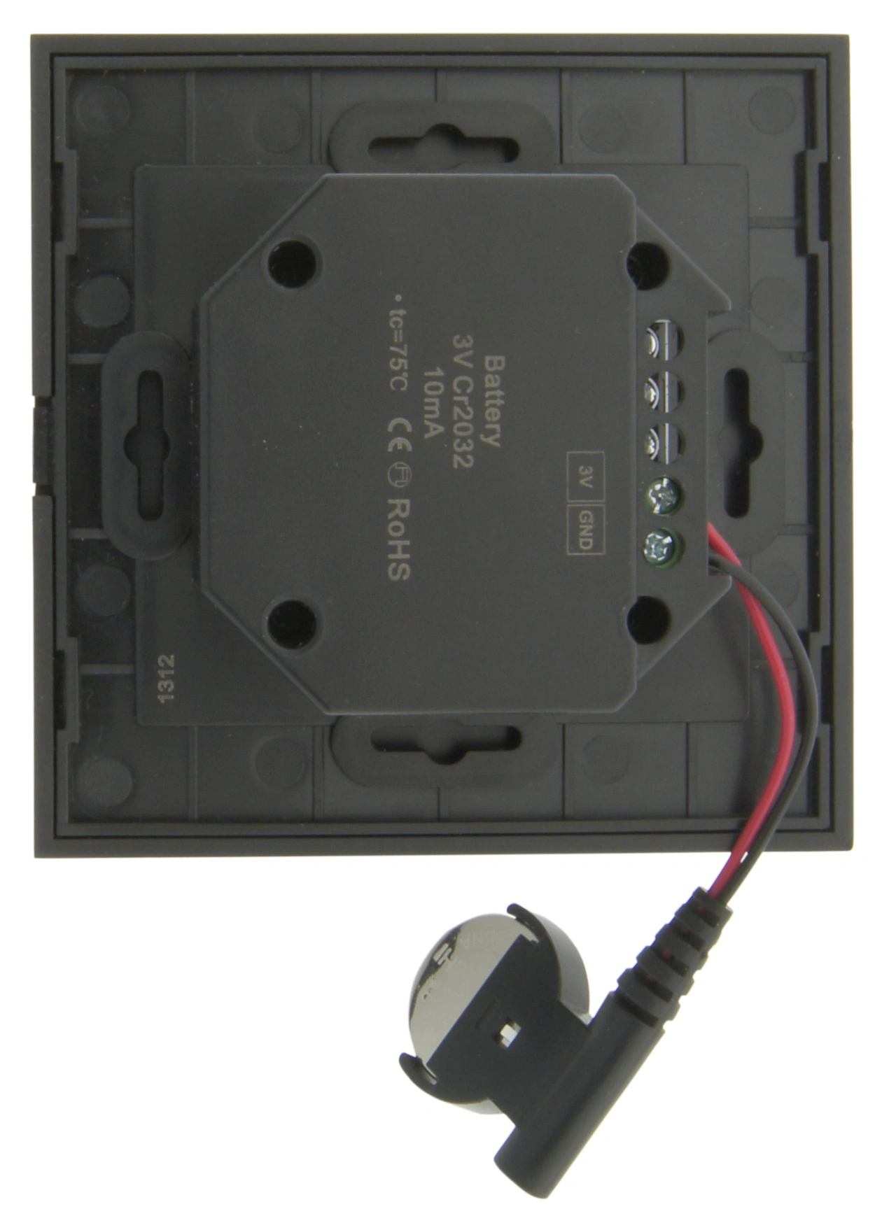 LED RF Controller Mono - wall transmitter black