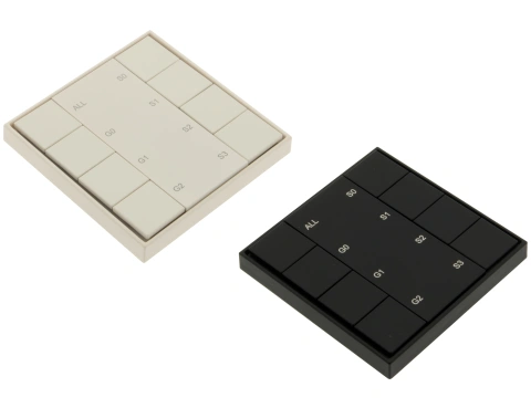 LED DALI Push button dimer Mono 4 Zone (Groups) - negru
