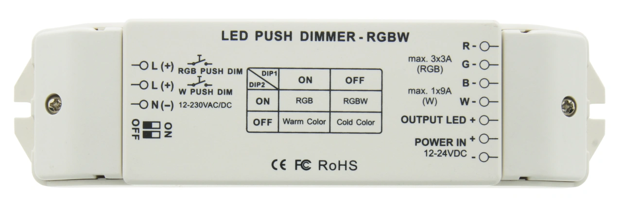 LED Push Dimmer RGBW