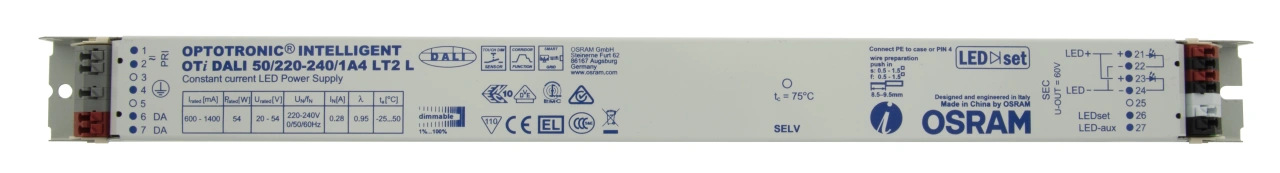 LED OS-Powe Suppy 80W/600-1550mA LP CCDali & Switch Dim IP20