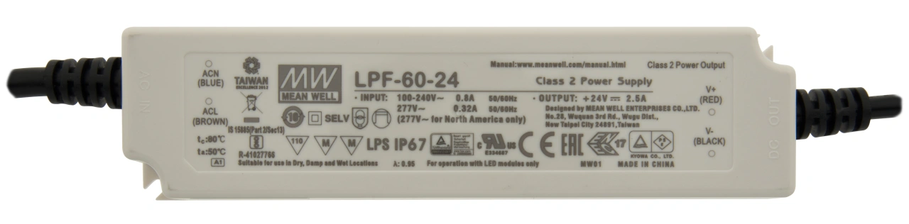 LED Power Supplies LPF 40W/24V, MM, IP67