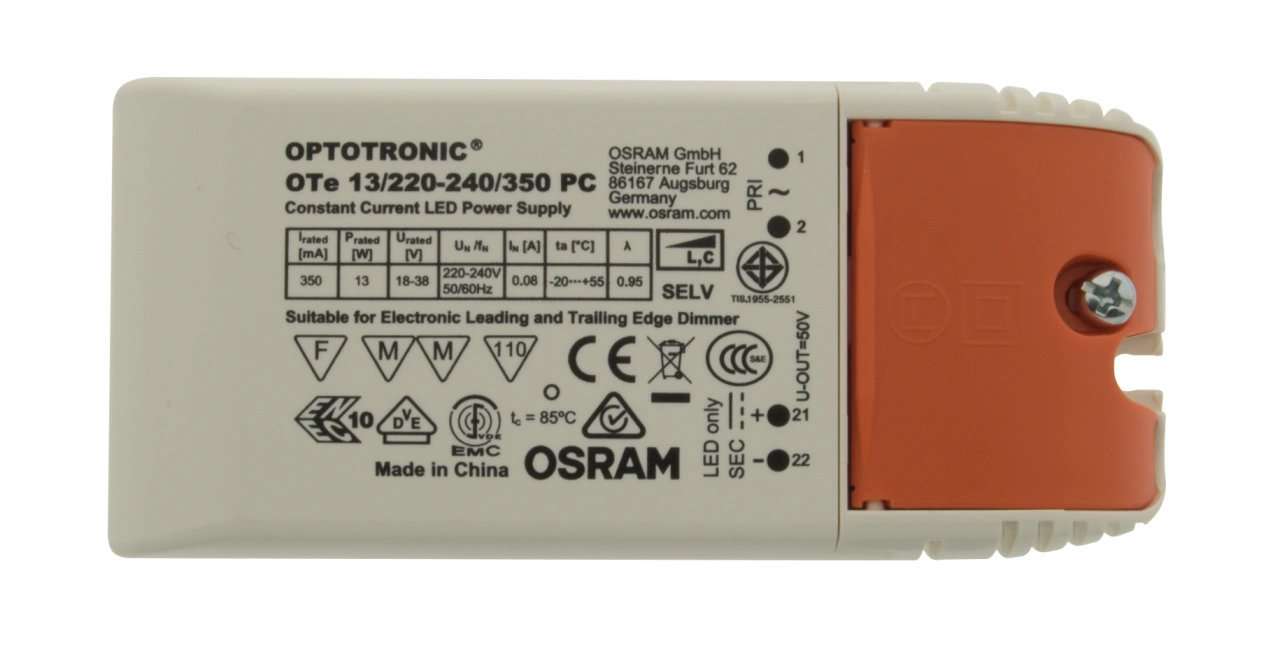 LED Power Supplies OS 13W/350mA, dimmable, MM, IP20
