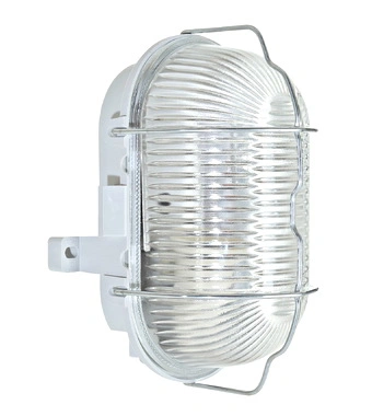 OVAL II E27, 60W, IP44, gri cu grilaj și dispersor sticlă