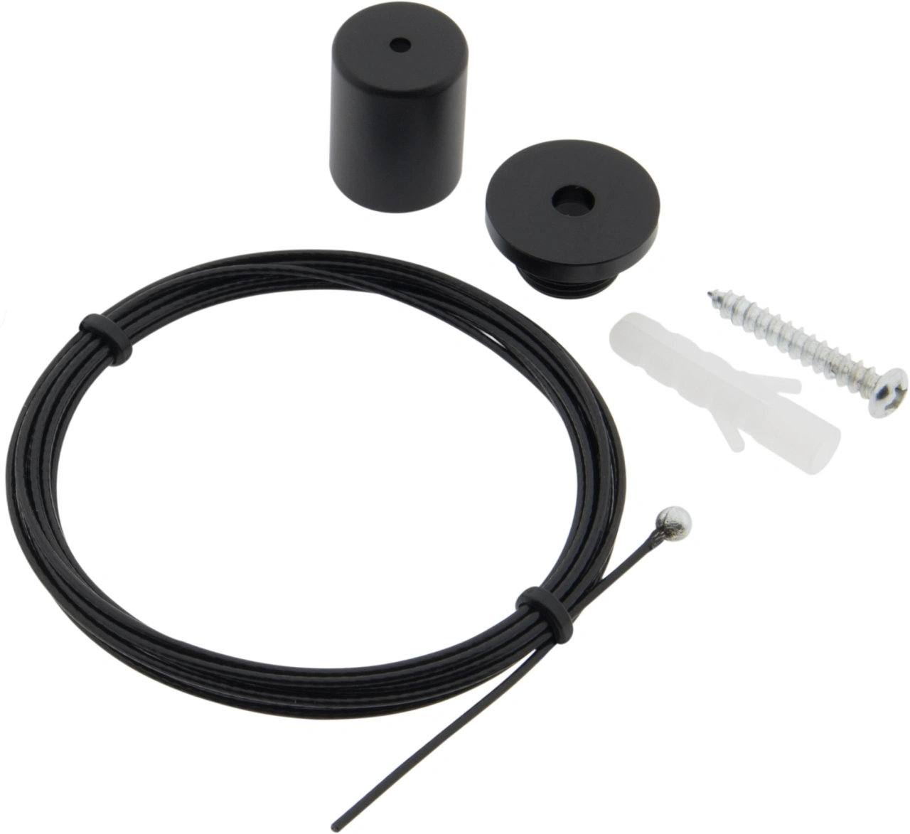 1 buc. suspensie de sarma 2m incl. montaj de tavan negru