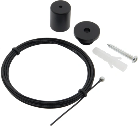 1 buc. suspensie de sarma 2m incl. montaj de tavan negru