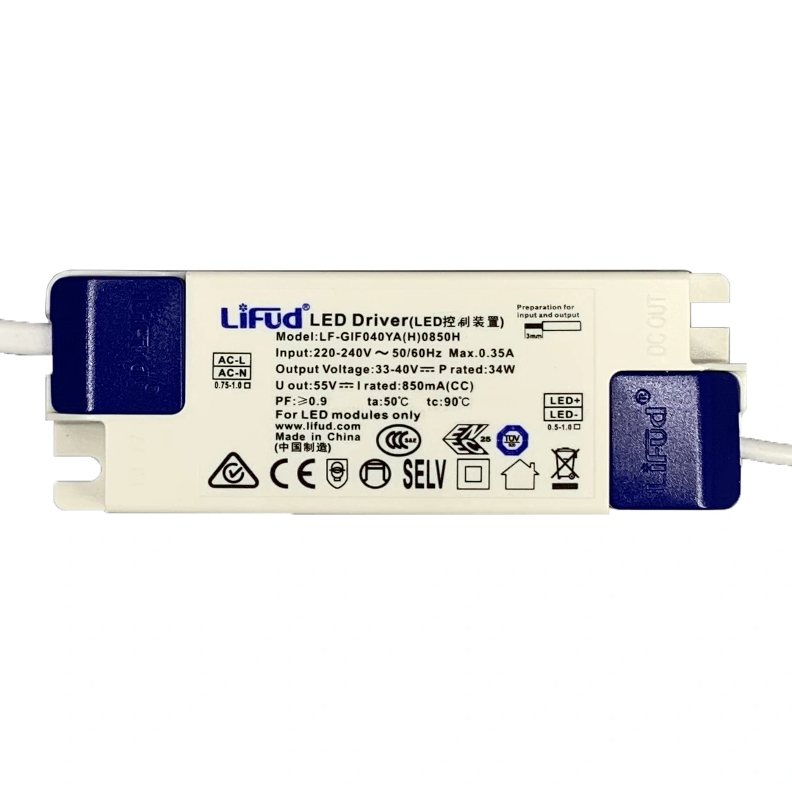 LED Driver 33W 850mA on/off for series LANO 4 LED
