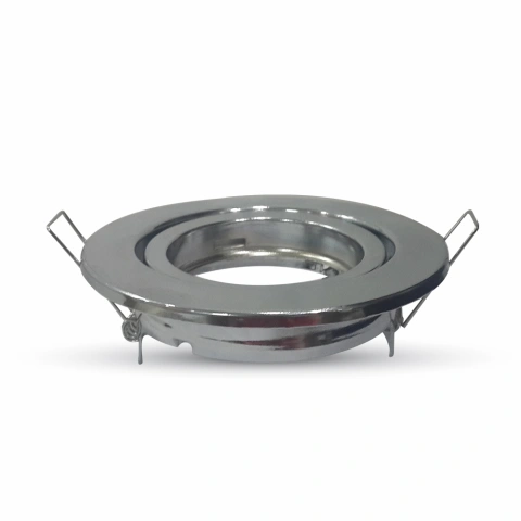 Recessed spot GU10 round, adjustable, iron, chrome