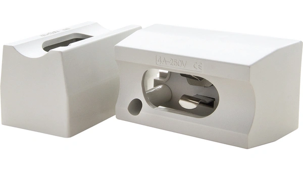 RAL1 Holder for socket S14s, for lamps with 1 socket, white