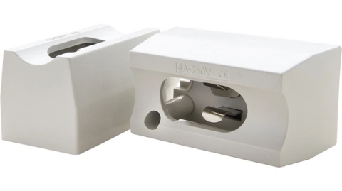 RAL1 Holder for socket S14s, for lamps with 1 socket, white