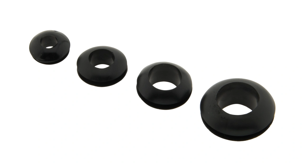 Gummi cable gland black mounting hole 10mm inside 8mm