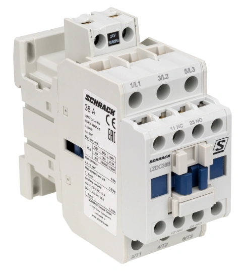 Contactor 3 poli, CUBICO Clasic, 18,5kW, 38A,1ND+1NÎ,24Vc.a.