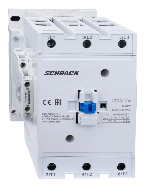 Contactor 3 poli, CUBICO Grand, 90kW, 170A, 1ND+1NÎ, 230V ca