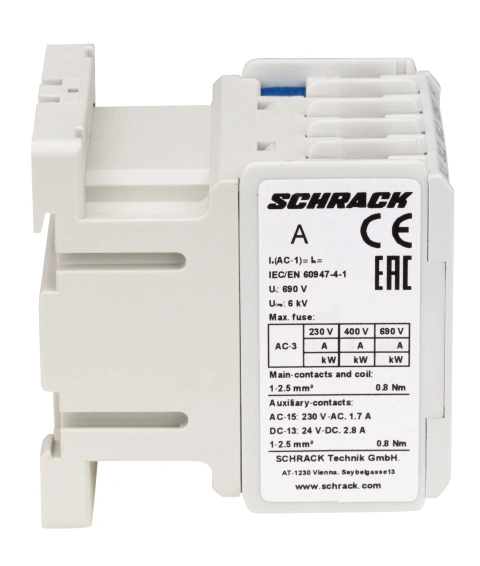 Contactor 3 poli, CUBICO Mini, 2,2kW, 6A, 1NÎ,230Vc.a._2