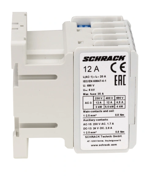 Contactor 3 poli, CUBICO Mini, 5,5kW, 12A, 1ND,230Vc.a._2