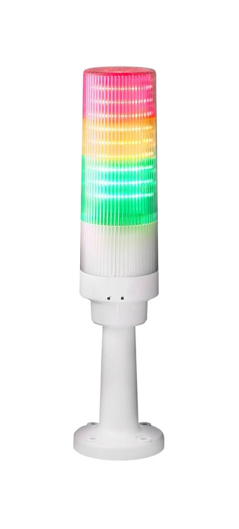 Coloană compactă LED cu sonerie, bază dreaptă, 24V c.c.