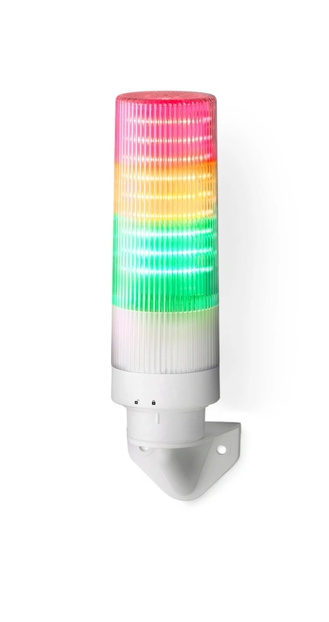Coloană de semnalizare compactă LED, bază cotită, 230V c.a._0