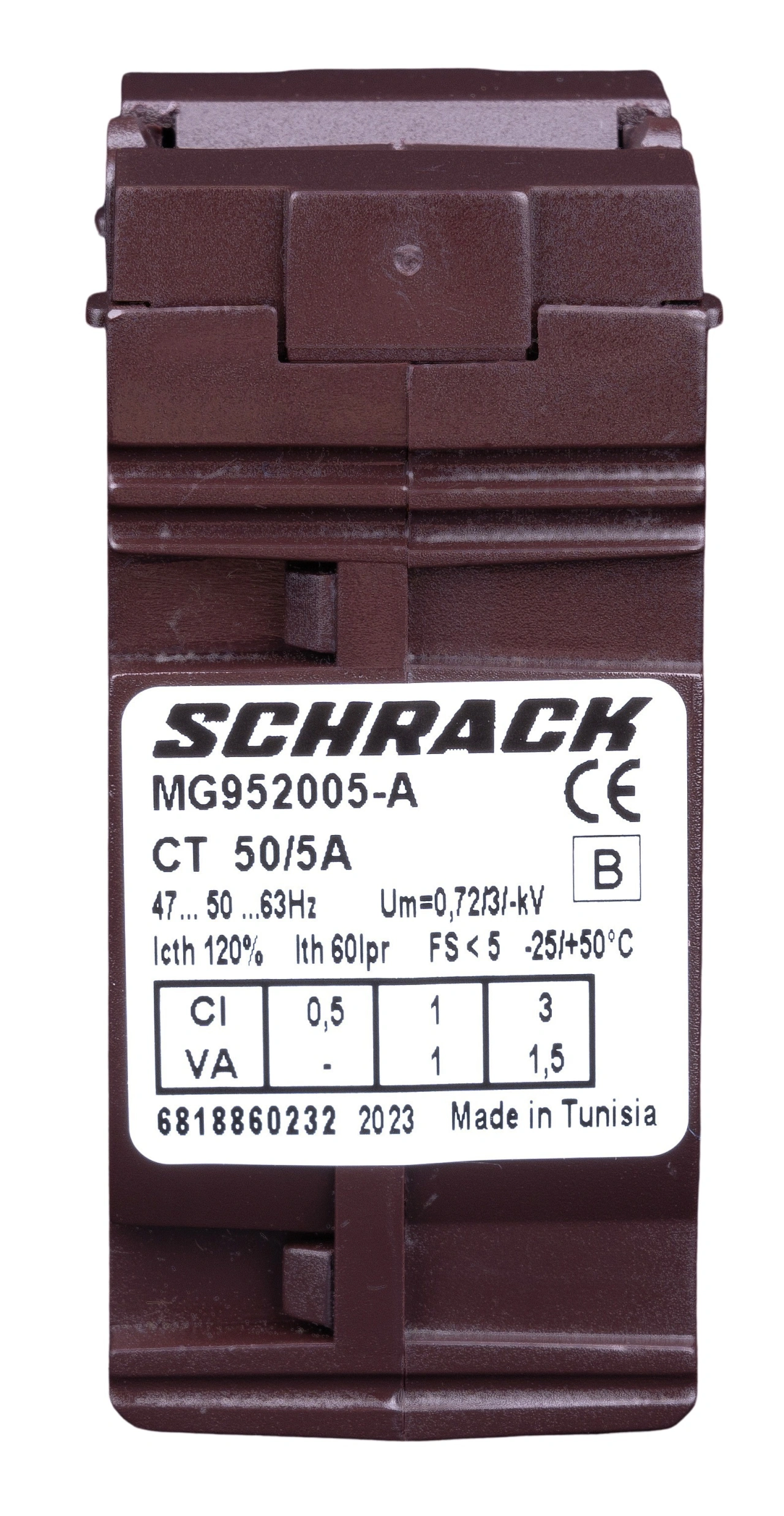 Transformator de curent 50/5A, D=21mm, clasă 1