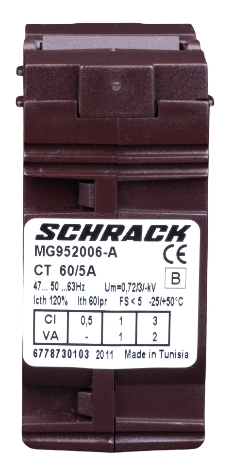 Transformator de curent 60/5A, D=21mm, clasă 1