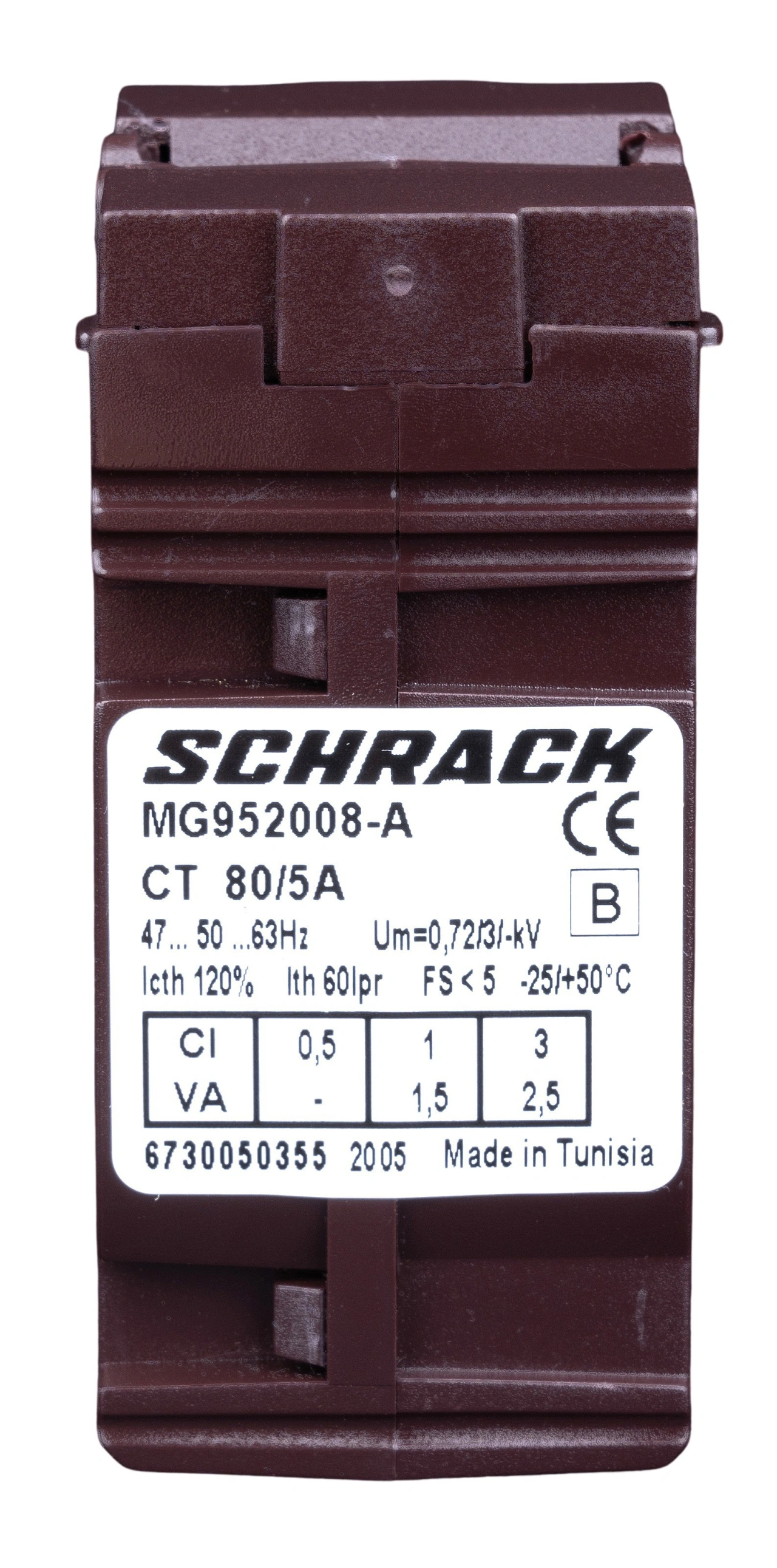 Transformator de curent 80/5A, D=21mm, , clasă 1