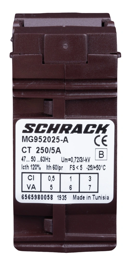 Transformator de curent 250/5A, D=21mm, clasă 0,5