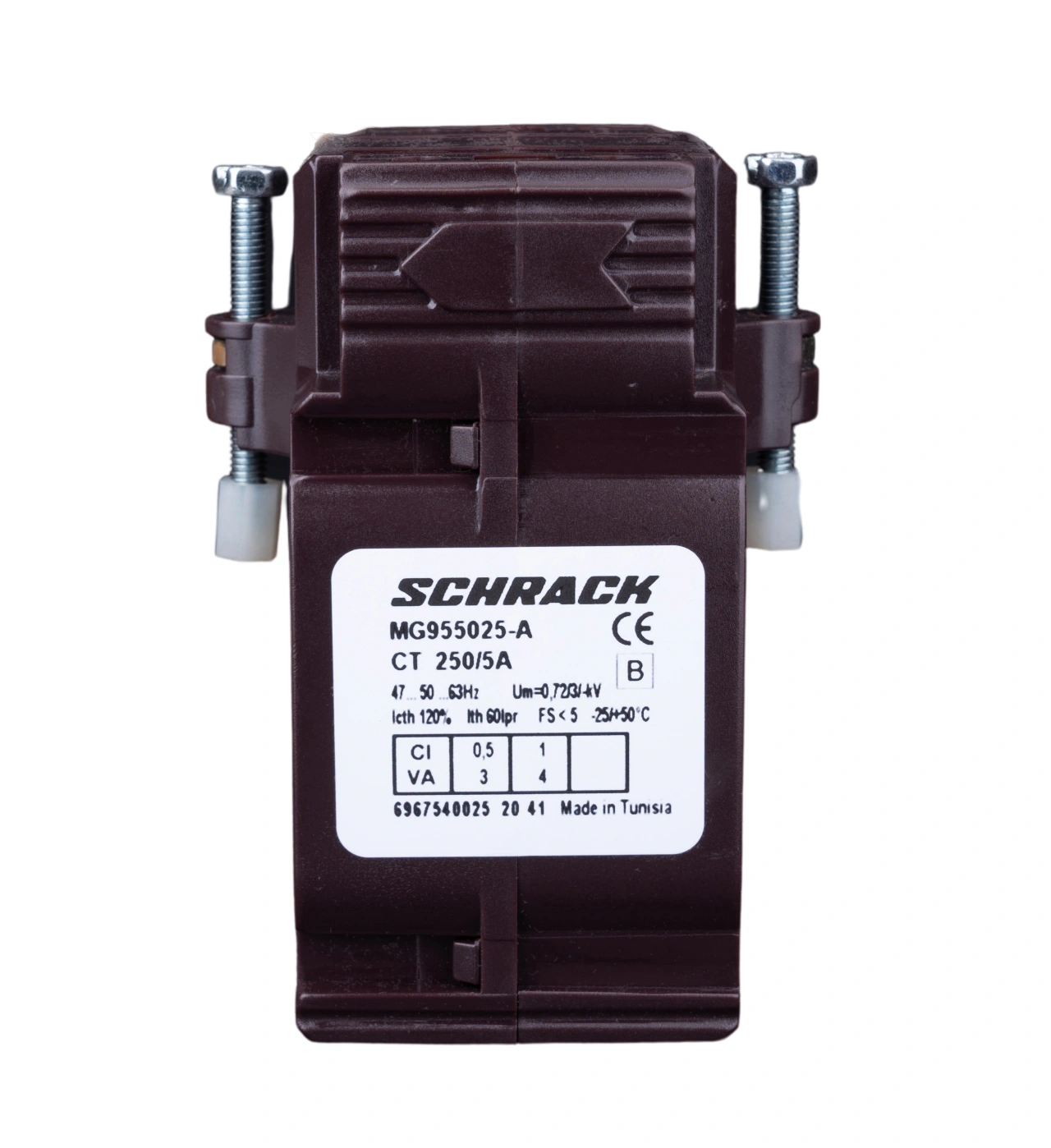 Transformator de curent 250/5A, 40x10, clasă 0,5
