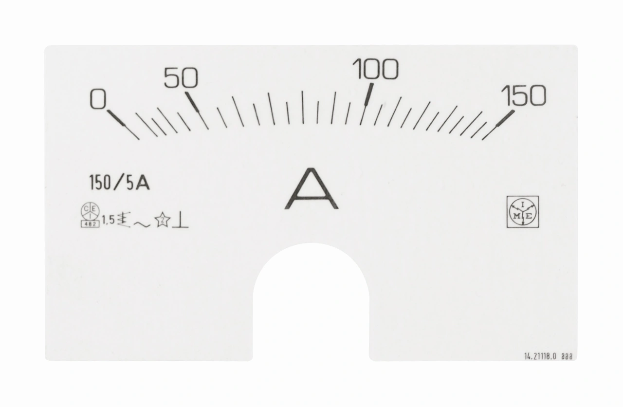 Scala pt.ampermetru modular 150A/5A
