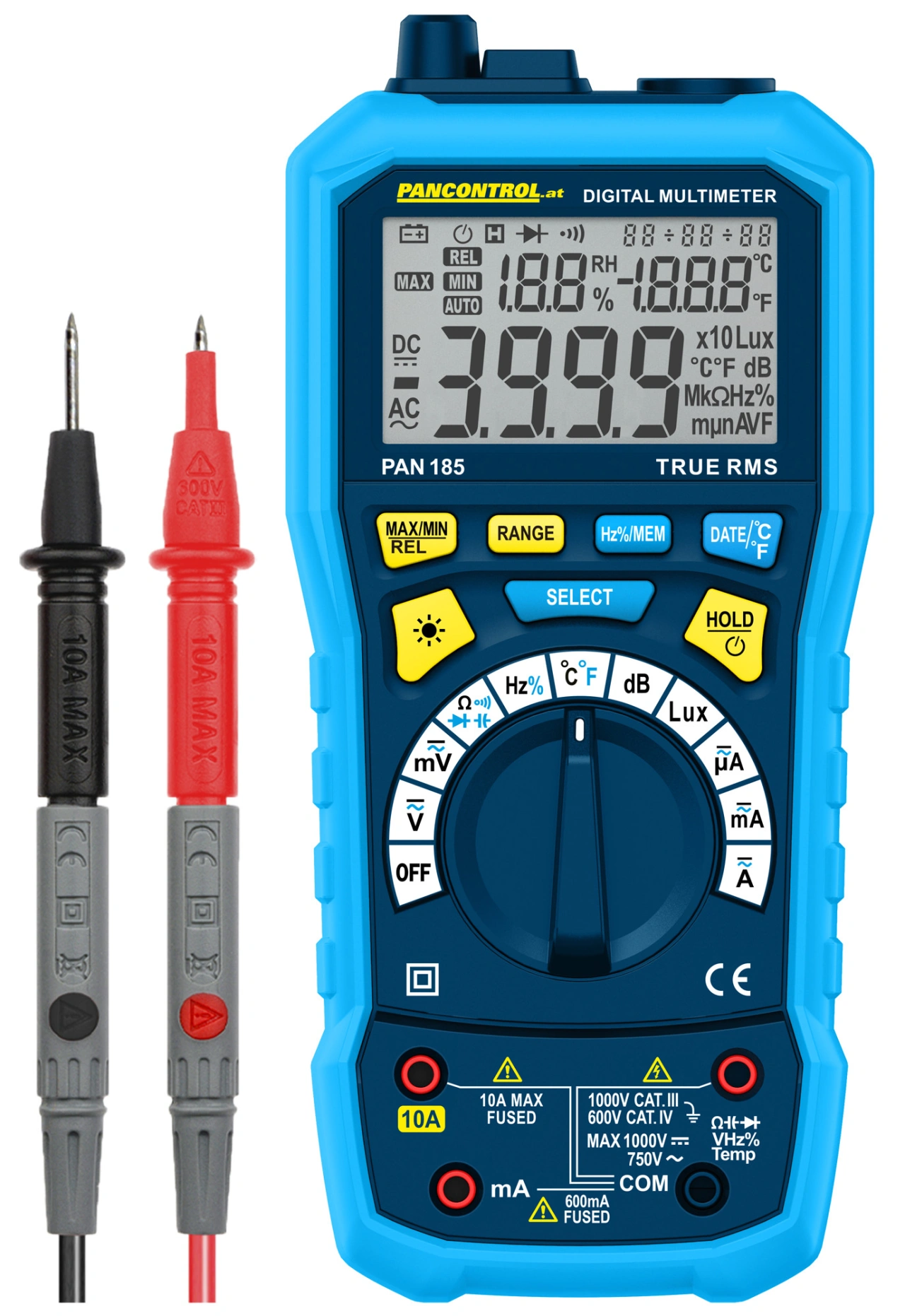 Multifunction multimeter 1000V CAT III for electric units &