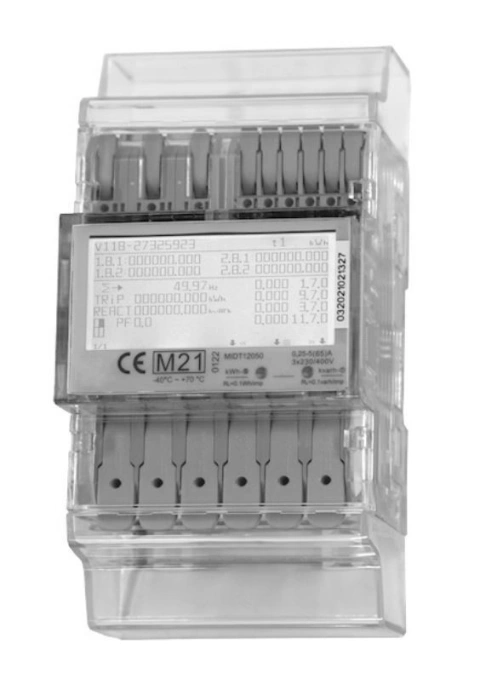 Digital kWh meter, direct 65A, 3phase, 4 tarifs, MID