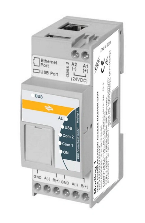 Data logger with web server for conn. to the Modbus meters