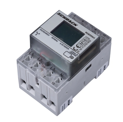 Contor digital modular, măsură directă 65A, 4 fire, MID_8