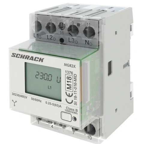 Contor digital modular, măsură directă 65A, MID, RS485