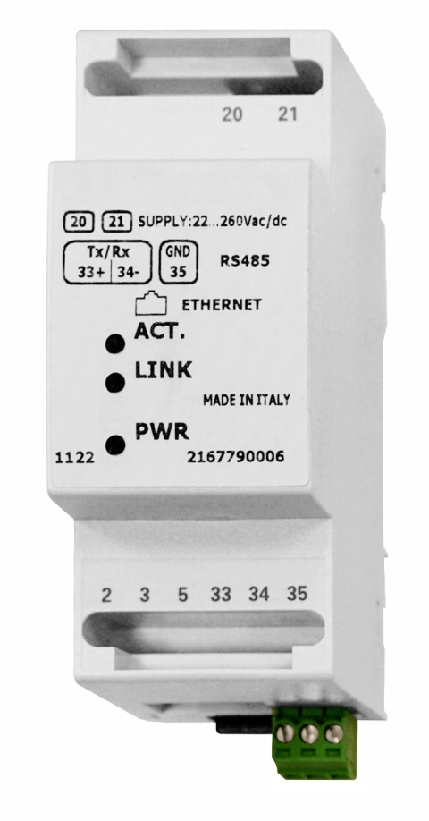 Interfaţă comunic. RS485/ETHERNET acces WEB/soft MIDAS-Evo