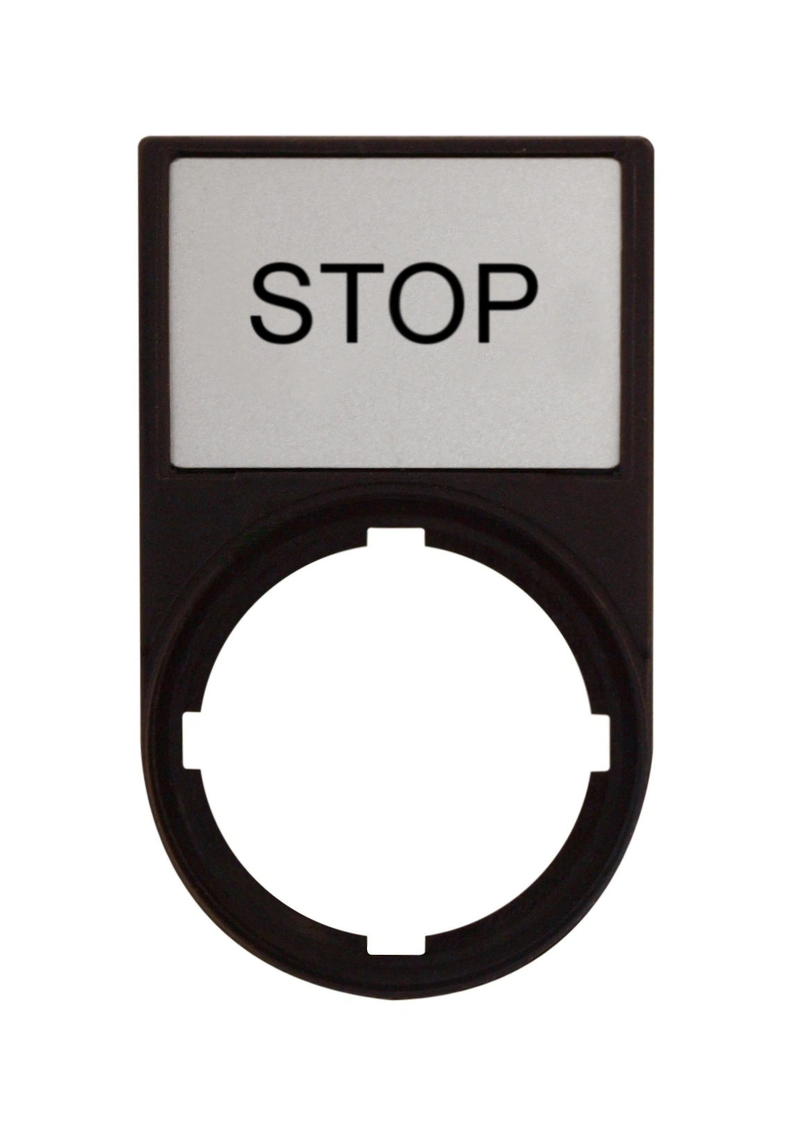 Suport cu placa 30x50mm cu inscriptia STOP