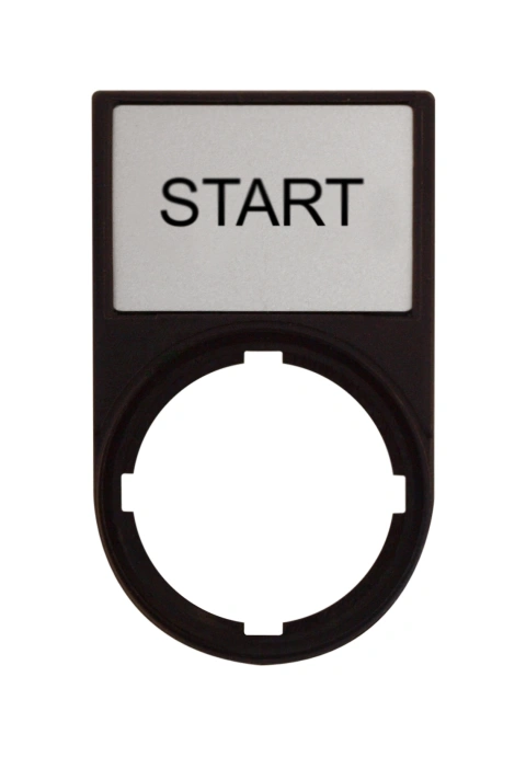Suport cu placa 30x50mm cu inscriptia START
