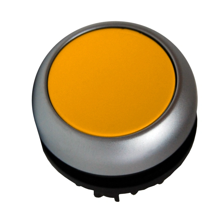 Buton comanda cu revenire galben