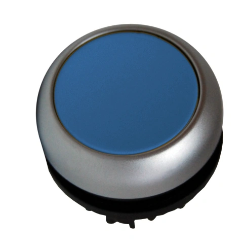 Buton comanda cu revenire albastru